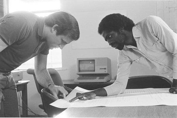 John Henry Thompson with Michael O'Brien at Lucasfilm.